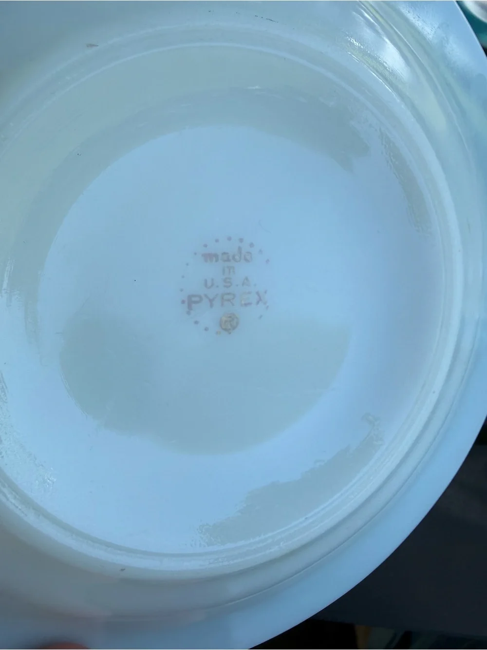 vintage Pyrex saucers from the 
